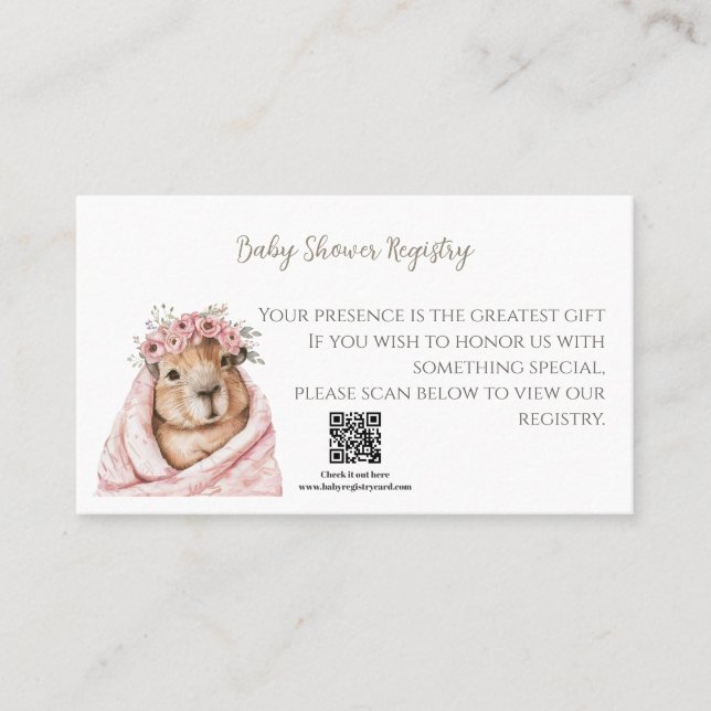 Tarjeta De Visita A Little All-Star Baby Shower Registry Card (Anverso)