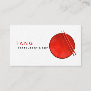 Tarjeta De Visita Abastecimiento asiático chino blanco rojo del