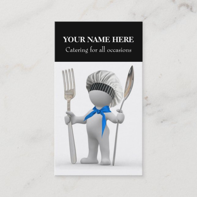 Tarjeta De Visita Abastecimiento: Bistros "cocinero del café del (Anverso)