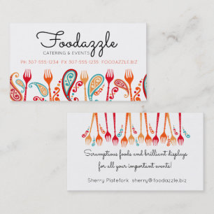 Tarjeta De Visita abastecimiento del cocinero de la comida del