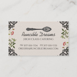 Tarjeta De Visita Abastecimiento elegante lamentable del cocinero de