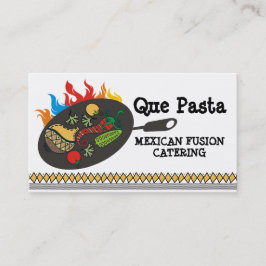 Tarjeta De Visita Abastecimiento llameante del skillet de la cocina