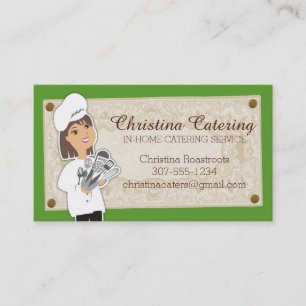 Tarjeta De Visita Abastecimiento trigueno del color del cocinero de