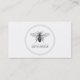 Tarjeta De Visita Abeja Apiaria Sencilla En Abeja Circular