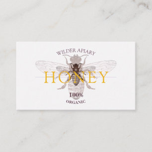 Tarjeta De Visita Abeja apicultora Apiary Honey Gold