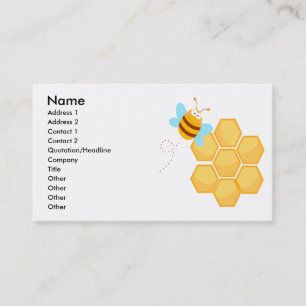 Tarjeta De Visita abeja boba y abeja de abeja