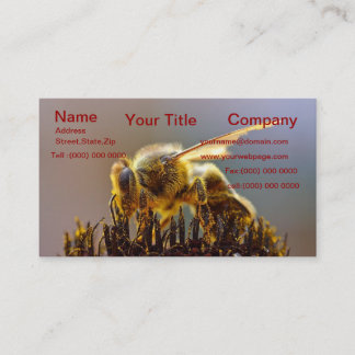 Tarjeta De Visita Abeja de burbujas cubierta de polen
