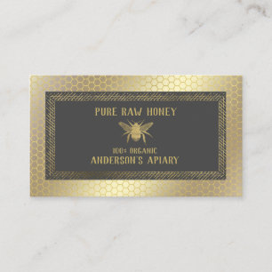 Tarjeta De Visita Abeja de oro de lujo miel/colmenar/granja de abeja