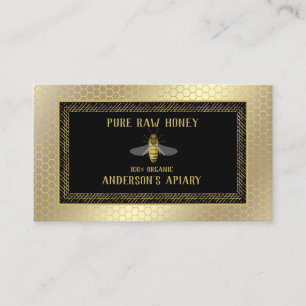 Tarjeta De Visita Abeja de oro de lujo miel/colmenar/granja de abeja