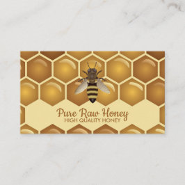 Tarjeta De Visita Abeja en el logo de Honeycomb Apiarist