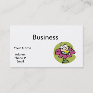 Tarjeta De Visita abeja feliz en flor