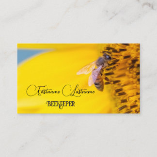 Tarjeta De Visita Abeja miel Apiarista Abeja amarillo