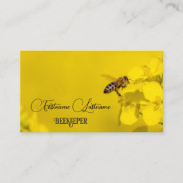 Tarjeta De Visita Abeja miel Apiarista Abeja amarillo