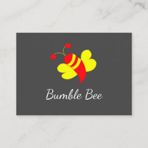 Tarjeta De Visita Abeja Mielera Amarilla Roja Abejorro  