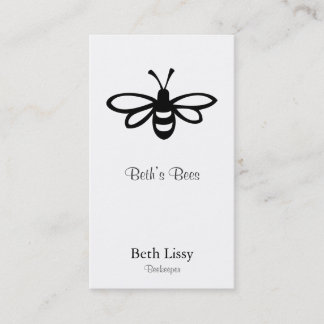 Tarjeta De Visita Abeja [negro]