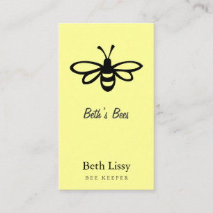 Tarjeta De Visita Abeja [negro]