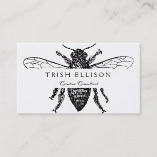 Tarjeta De Visita Abeja Obrera Miel Abejorro Negro
