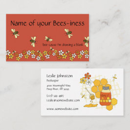 Tarjeta De Visita Abeja ocupada diseño brillante y juguetón