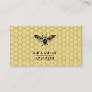 Tarjeta De Visita Abeja Vendedor de miel Apiarista Lime Amarillo hex