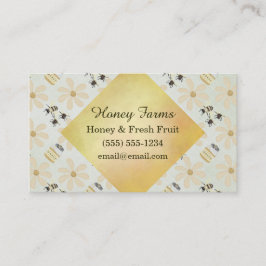 Tarjeta De Visita Abeja y flor de la miel