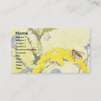 Tarjeta De Visita Abeja y vara de oro
