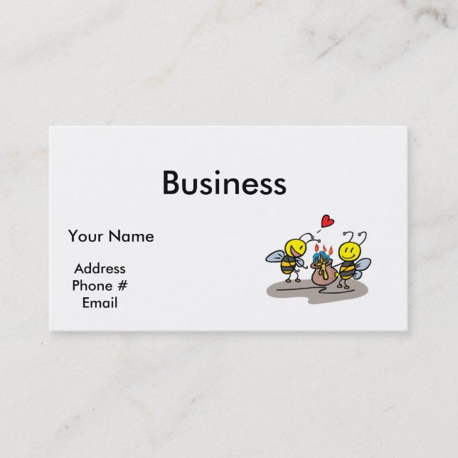 Tarjeta De Visita abejas felices (Anverso)