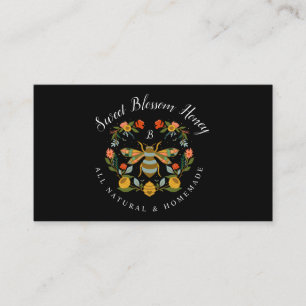 Tarjeta De Visita Abejas y flores de flor y miel decorativa Abeja ne