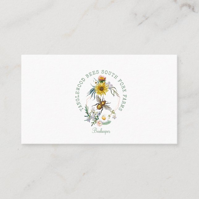 Tarjeta De Visita Abetista Apiario de Abejas de Miel (Anverso)