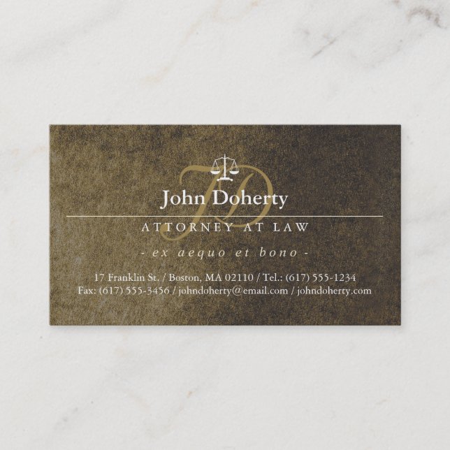 Tarjeta De Visita Abogado | Abogado (Anverso)
