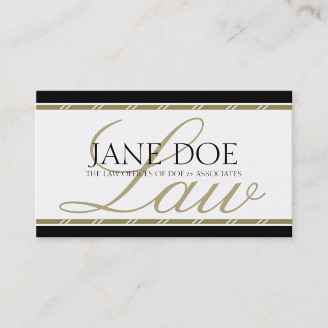 Tarjeta De Visita Abogado Abogado Abogado Asesor Jurídico Firma de O (Anverso)