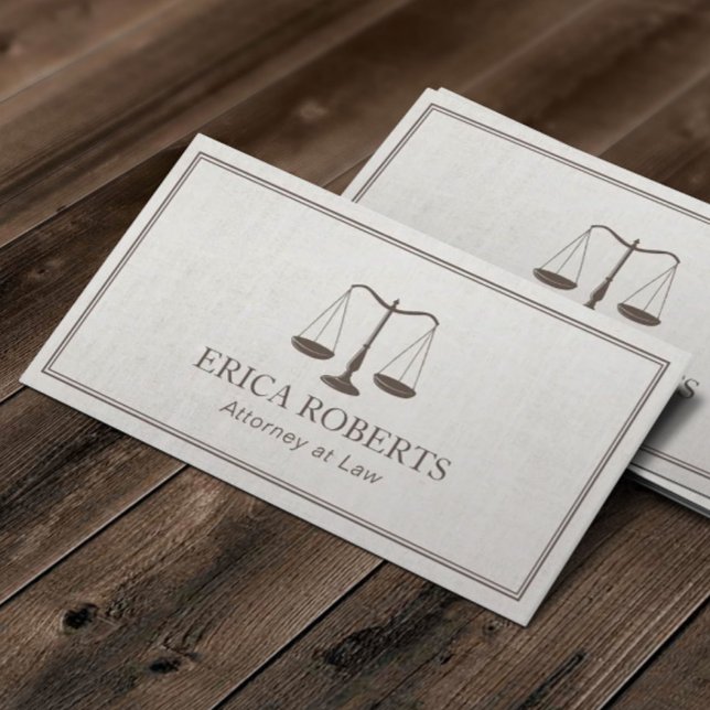 Tarjeta De Visita Abogado Abogado Abogado Escala de Derecho Elegante (Subido por el creador)