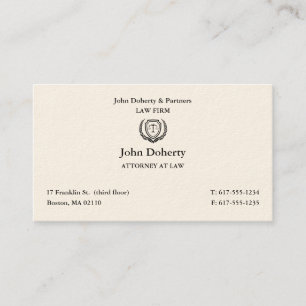 Tarjeta De Visita Abogado   Abogado clásico