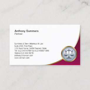 Tarjeta De Visita Abogado Abogado Derecho Jurídico