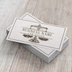 Tarjeta De Visita Abogado abogado en la escala de justicia vintage