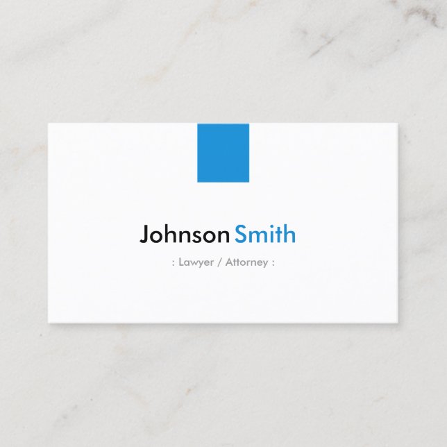 Tarjeta De Visita Abogado / abogado - Simple Aqua Blue (Anverso)