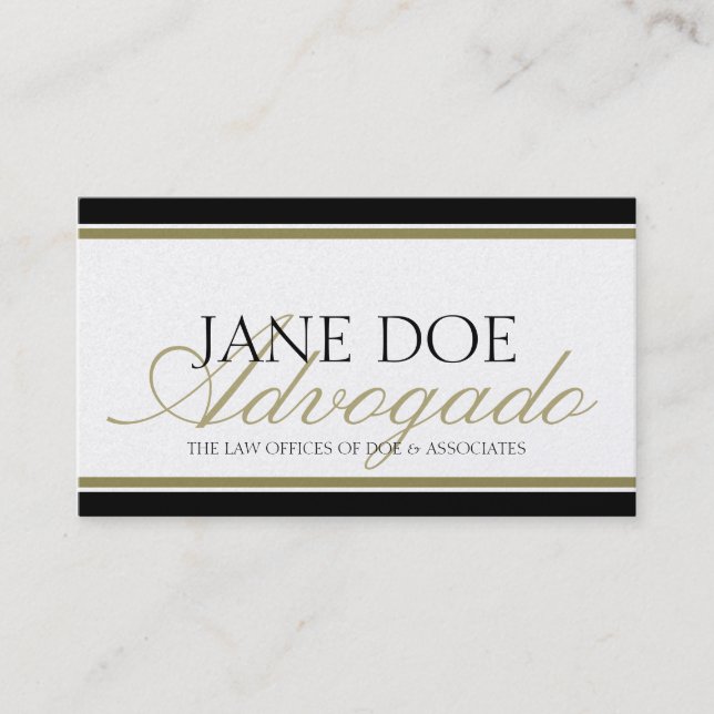 Tarjeta De Visita Abogado Advogado (Anverso)