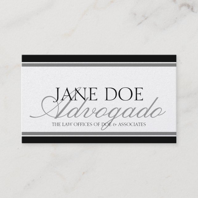 Tarjeta De Visita Abogado Advogado (Anverso)
