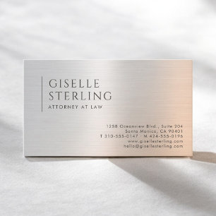 Tarjeta De Visita Abogado Brushed Metal