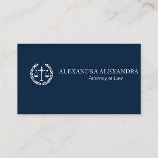 Tarjeta De Visita Abogado Clásico Navy B