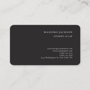 Tarjeta De Visita Abogado Consultor Negro Profesional