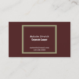 Tarjeta De Visita Abogado corporativo clásico