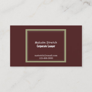 Tarjeta De Visita Abogado Corporativo Profesional Clásico