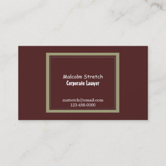 Tarjeta De Visita Abogado Corporativo Profesional Clásico