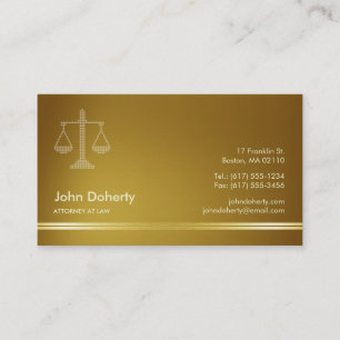 Tarjeta De Visita ABOGADO DE DERECHO Elegante