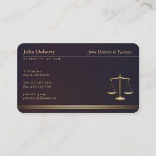 Tarjeta De Visita ABOGADO DE DERECHO   Elegante