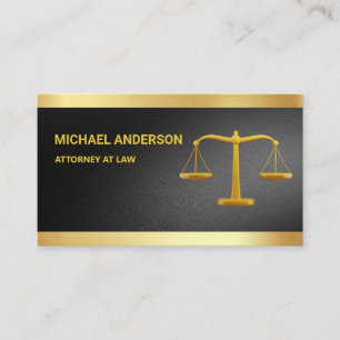 Tarjeta De Visita Abogado de la escala de justicia Blue Damask Gold