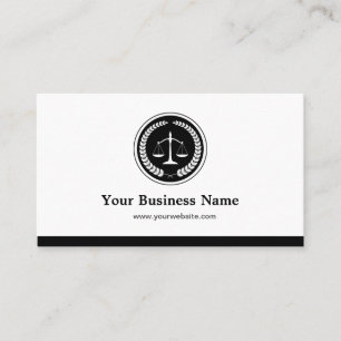 Tarjeta De Visita Abogado de la Escala de Justicia - Elegante simple