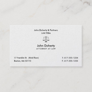 Tarjeta De Visita Abogado de primera clase | Abogado