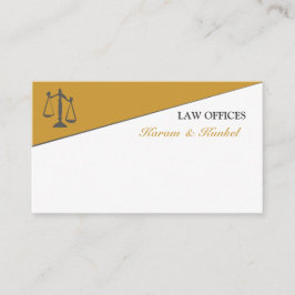Tarjeta De Visita Abogado dividido   escala del abogado de la