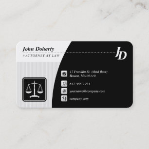 Tarjeta De Visita Abogado   Elegante